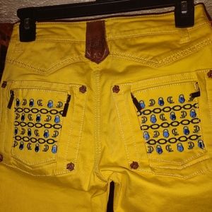 Gridlock Denim Yellow 24 Waist pants